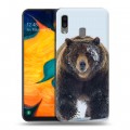 Дизайнерский силиконовый чехол для Samsung Galaxy A30 Медведь
