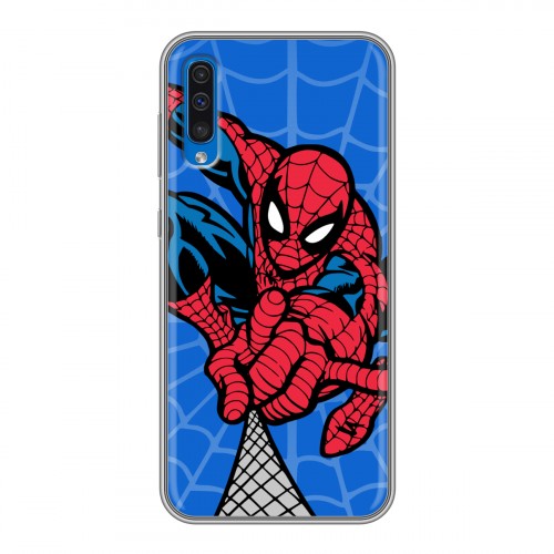 Дизайнерский силиконовый чехол для Samsung Galaxy A50 Человек-паук