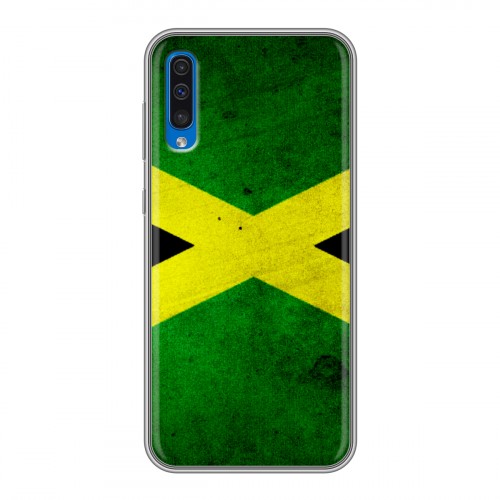Дизайнерский силиконовый с усиленными углами чехол для Samsung Galaxy A50 Флаг Ямайки