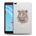 Дизайнерский силиконовый чехол для Lenovo Tab E8 Прозрачные леопарды