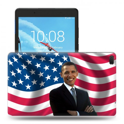 Дизайнерский силиконовый чехол для Lenovo Tab E8 Барак Обама