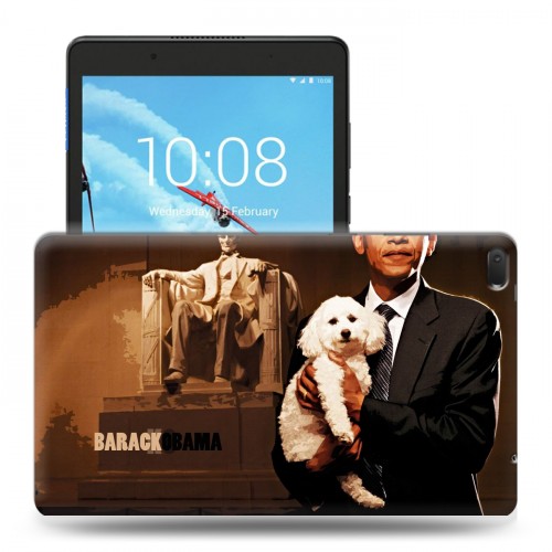 Дизайнерский силиконовый чехол для Lenovo Tab E8 Барак Обама