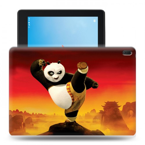 Дизайнерский силиконовый чехол для Lenovo Tab E10 Кунг-фу панда