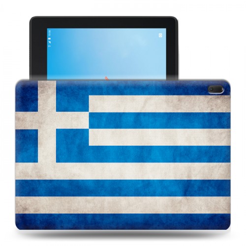 Дизайнерский силиконовый чехол для Lenovo Tab E10 флаг греции