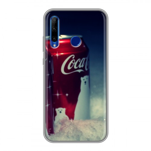Дизайнерский силиконовый чехол для Huawei Honor 10i Coca-cola