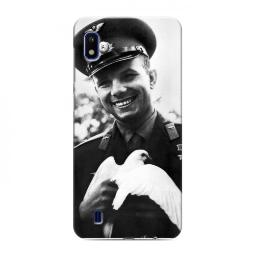 Дизайнерский пластиковый чехол для Samsung Galaxy A10 Юрий Гагарин