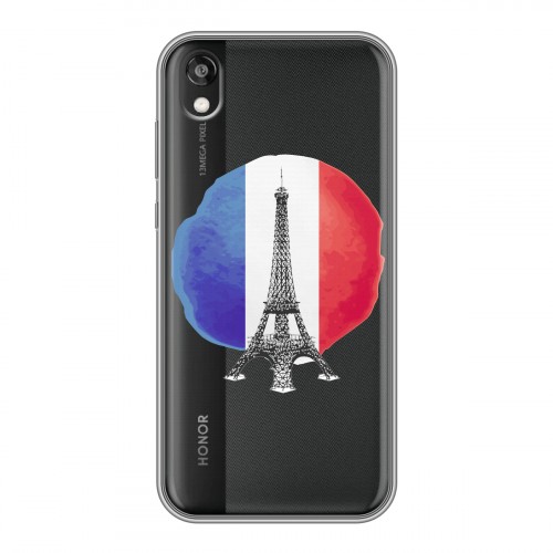 Полупрозрачный дизайнерский силиконовый чехол для Huawei Honor 8s Флаг Франции