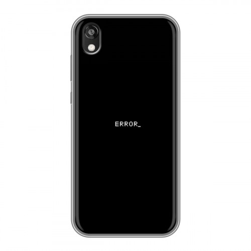 Дизайнерский силиконовый чехол для Huawei Honor 8s Минимализм на черном