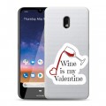 Полупрозрачный дизайнерский пластиковый чехол для Nokia 2.2 День Святого Валентина