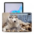 Дизайнерский силиконовый с усиленными углами чехол для Samsung Galaxy Tab S6 Собаки