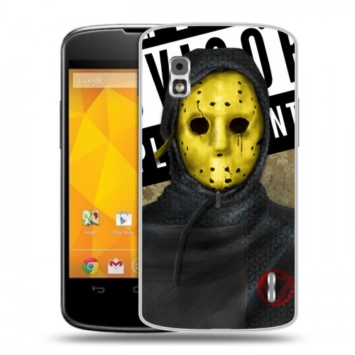 Дизайнерский пластиковый чехол для LG Google Nexus 4 Бандитские маски