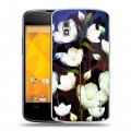 Дизайнерский пластиковый чехол для LG Google Nexus 4 Органические цветы
