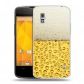 Дизайнерский пластиковый чехол для LG Google Nexus 4 Пузырьки пива