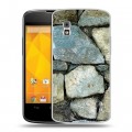Дизайнерский пластиковый чехол для LG Google Nexus 4 Текстура камня