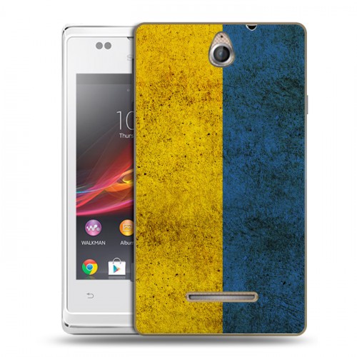 Дизайнерский силиконовый чехол для Sony Xperia E Флаг Украины