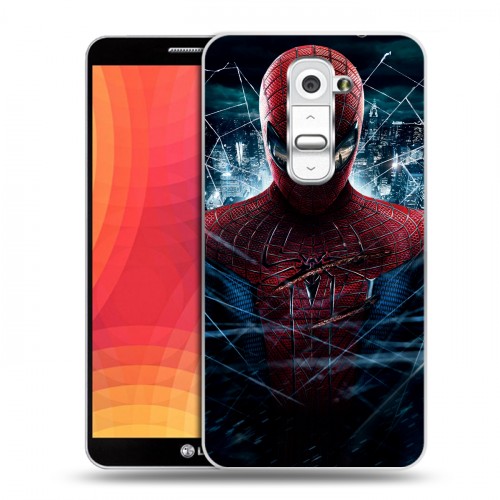 Дизайнерский пластиковый чехол для LG Optimus G2 Человек -паук