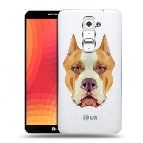 Полупрозрачный дизайнерский пластиковый чехол для LG Optimus G2 Прозрачные собаки