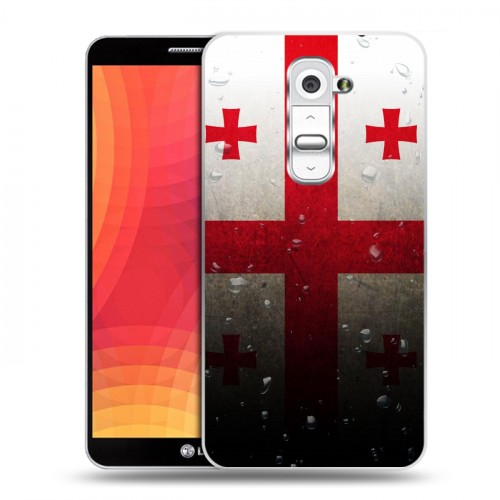 Дизайнерский силиконовый чехол для LG Optimus G2 Флаг Грузии