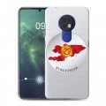 Полупрозрачный дизайнерский пластиковый чехол для Nokia 6.2 флаг Киргизии