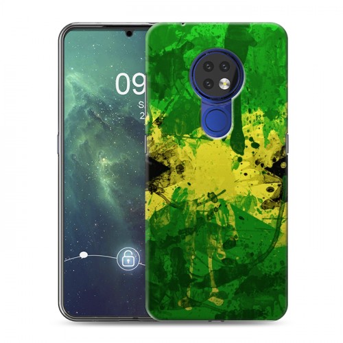 Дизайнерский пластиковый чехол для Nokia 6.2 Флаг Ямайки