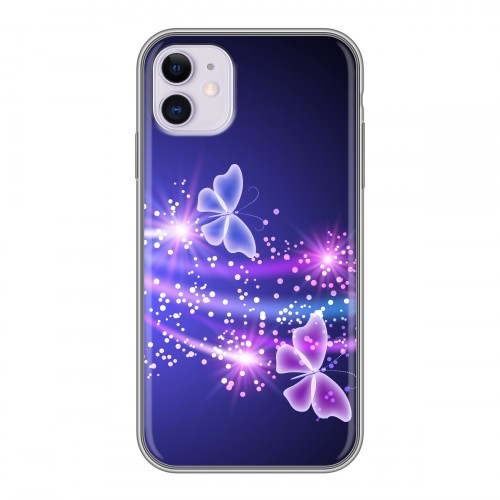 Дизайнерский силиконовый чехол для Iphone 11 Бабочки