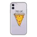 Полупрозрачный дизайнерский пластиковый чехол для Iphone 11 Прозрачная Пицца