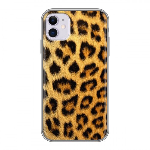 Дизайнерский силиконовый чехол для Iphone 11 Леопард