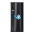 Полупрозрачный дизайнерский силиконовый чехол для Xiaomi Mi 9 Lite прозрачные Бабочки 