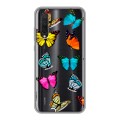 Полупрозрачный дизайнерский силиконовый чехол для Xiaomi Mi 9 Lite прозрачные Бабочки 