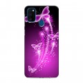 Дизайнерский силиконовый чехол для Samsung Galaxy M30s Бабочки фиолетовые