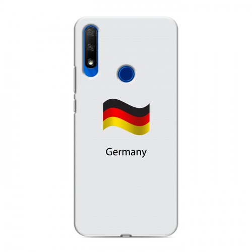 Дизайнерский силиконовый с усиленными углами чехол для Huawei Honor 9X Флаг Германии