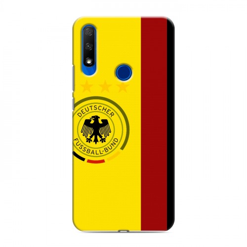 Дизайнерский силиконовый с усиленными углами чехол для Huawei Honor 9X Флаг Германии