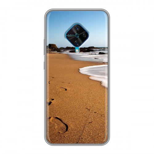 Дизайнерский силиконовый чехол для Vivo V17 пляж