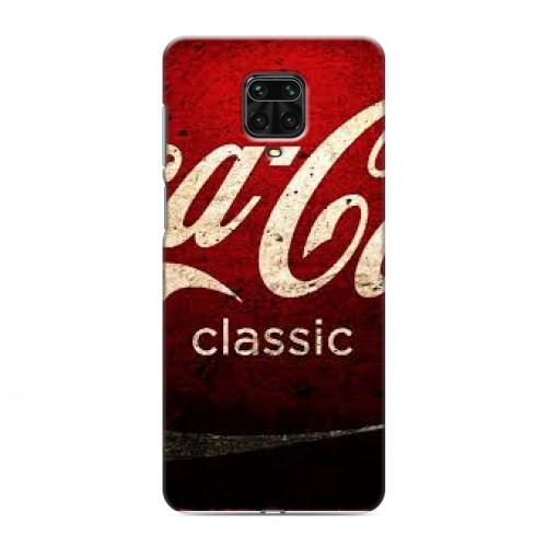 Дизайнерский силиконовый чехол для Xiaomi Redmi Note 9 Pro Coca-cola