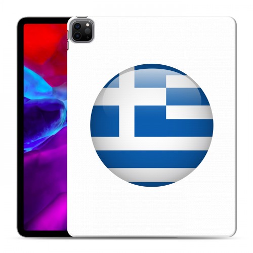 Полупрозрачный дизайнерский пластиковый чехол для Ipad Pro 12.9 (2020) флаг греции