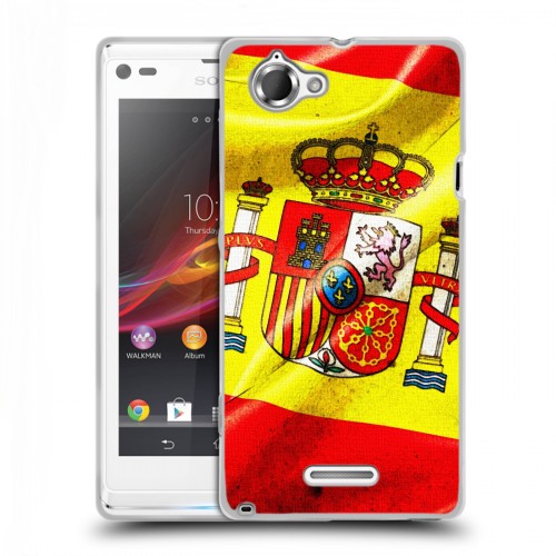 Дизайнерский пластиковый чехол для Sony Xperia L Флаг Испании