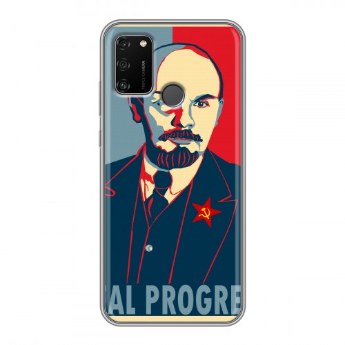 Дизайнерский силиконовый чехол для Huawei Honor 9A Владимир Ленин