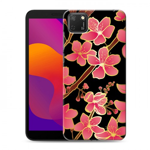 Дизайнерский силиконовый с усиленными углами чехол для Huawei Honor 9S Люксовые цветы