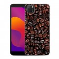 Дизайнерский силиконовый с усиленными углами чехол для Huawei Honor 9S кофе текстуры