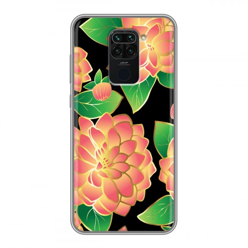 Дизайнерский силиконовый чехол для Xiaomi RedMi Note 9 Люксовые цветы
