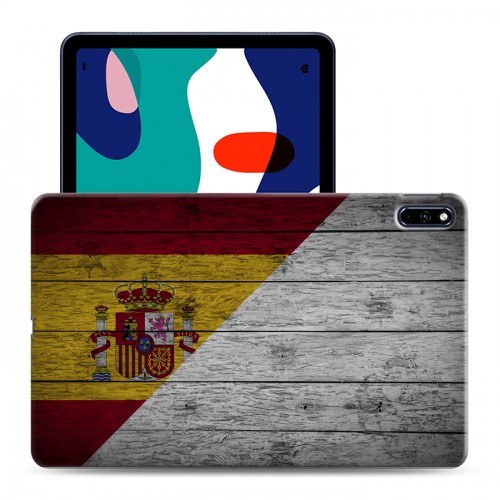Дизайнерский силиконовый с усиленными углами чехол для Huawei MatePad флаг Испании