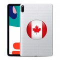 Полупрозрачный дизайнерский силиконовый с усиленными углами чехол для Huawei MatePad Флаг Канады
