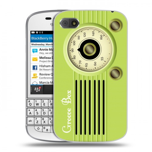 Дизайнерский пластиковый чехол для BlackBerry Q10 Винтажное радио