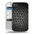 Дизайнерский пластиковый чехол для BlackBerry Q10 Кожа змеи