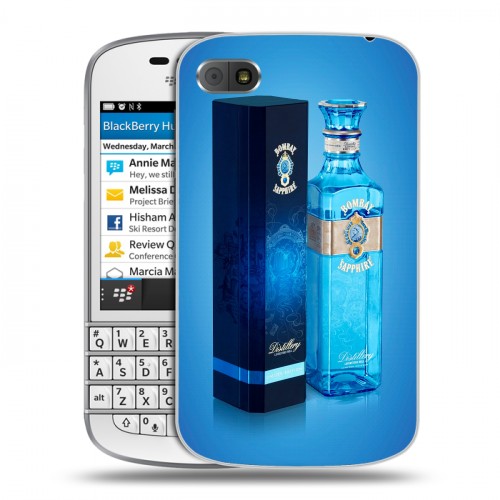 Дизайнерский пластиковый чехол для BlackBerry Q10 Bombay Sapphire
