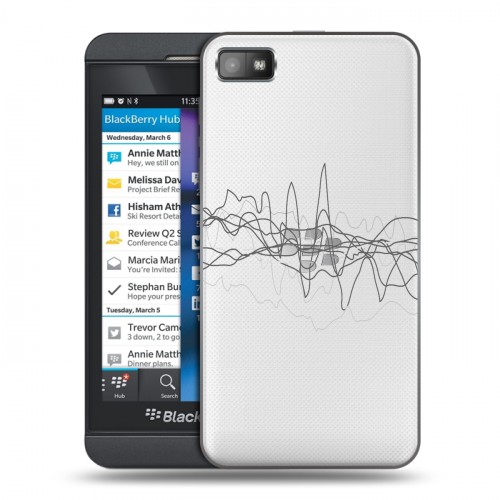 Полупрозрачный дизайнерский пластиковый чехол для BlackBerry Z10 Абстракции