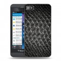 Дизайнерский пластиковый чехол для BlackBerry Z10 Кожа змеи