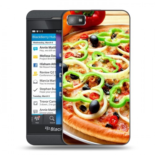 Дизайнерский пластиковый чехол для BlackBerry Z10 Пицца