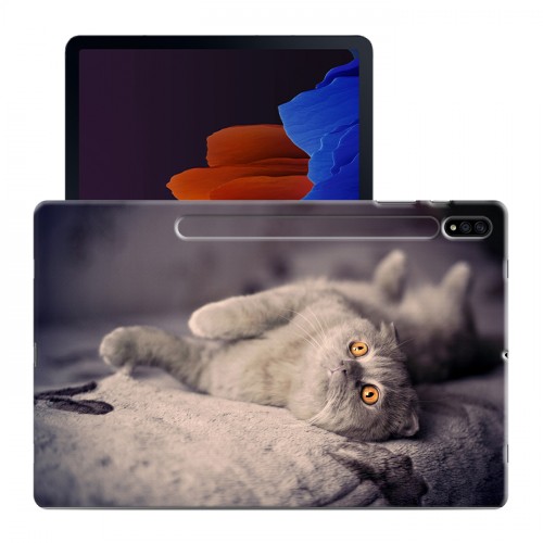Дизайнерский силиконовый чехол для Samsung Galaxy Tab S7 Plus Кошки