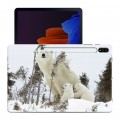 Дизайнерский силиконовый чехол для Samsung Galaxy Tab S7 Plus Медведи